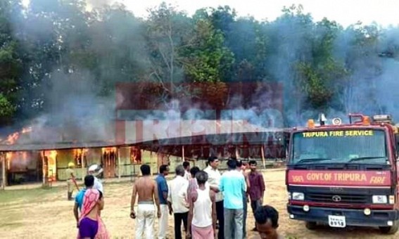 Massive fire guts down Jolaibari Pilak Public School